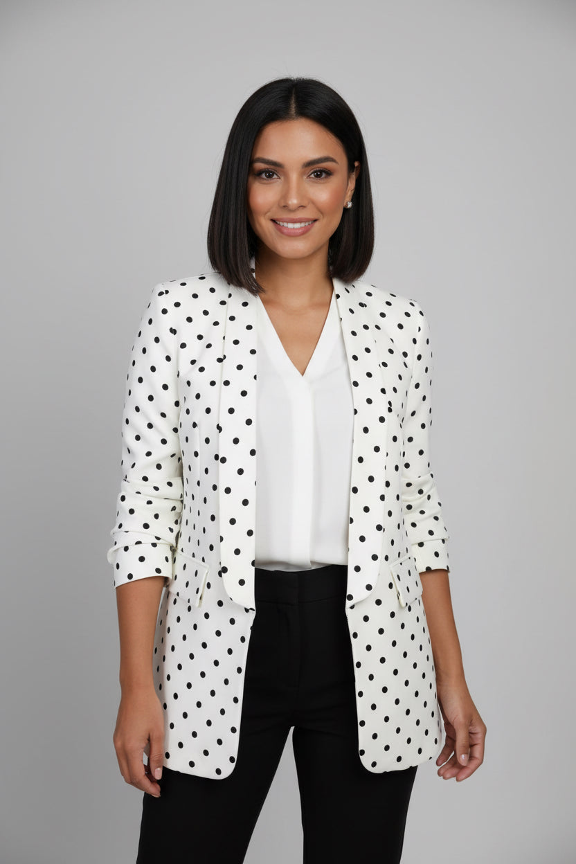 Blazer chic classique à pois