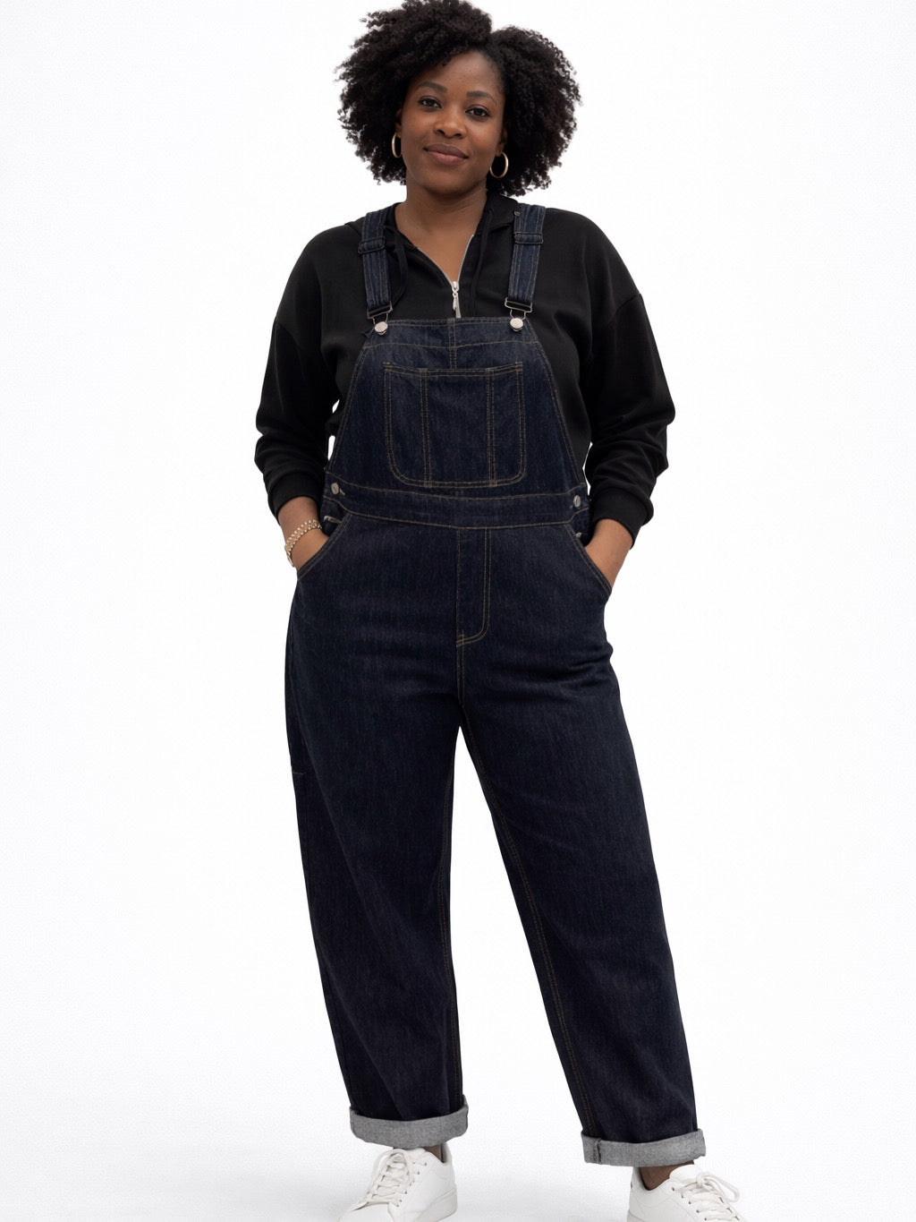 Classic Dark Denim Overall Jumpsuit