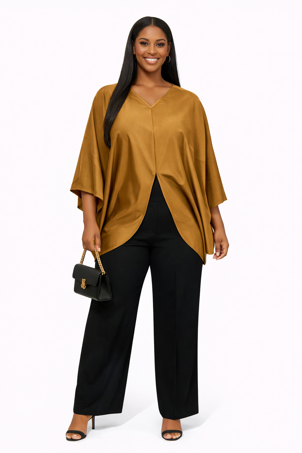 Elegant Everyday Blouse Top - Caramel