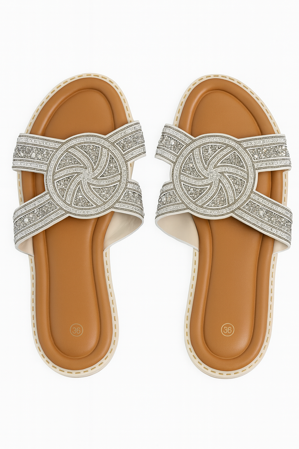 White - Relax Fit Durable Flat Slippers for Home Comfort