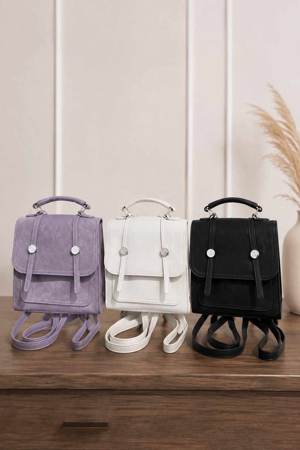 Chic Mini Convertible Backpack Handbag