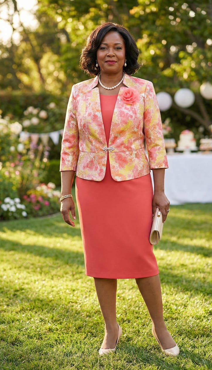Latest Design Floral Classic Suit Set