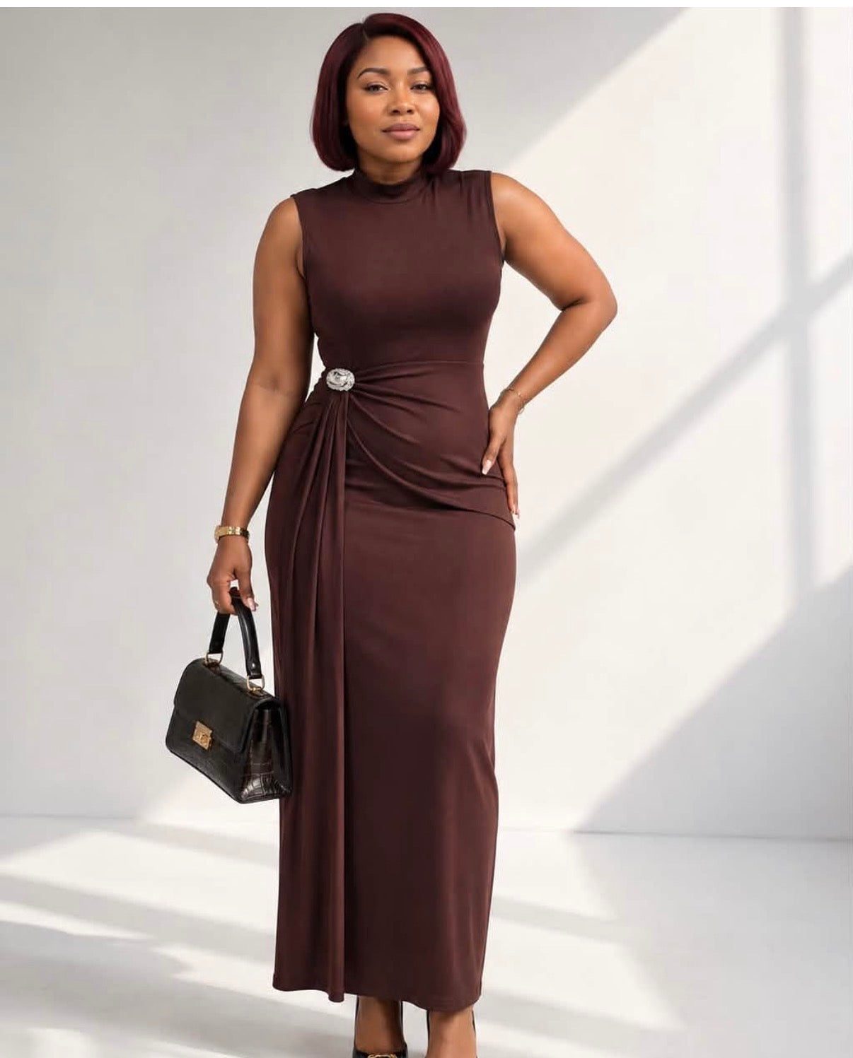 Elegance Draped Bodycon Dress