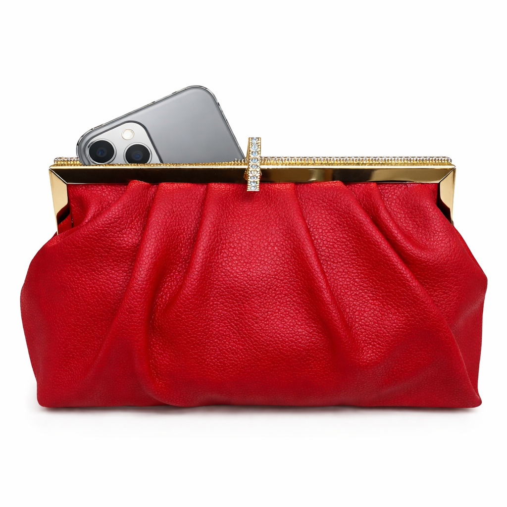 Elegant Red Evening Clutch / Purse