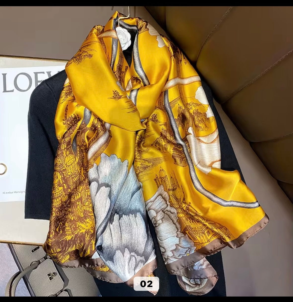 Turkish Brand - Quality Silk Scarf - Good Length & Width