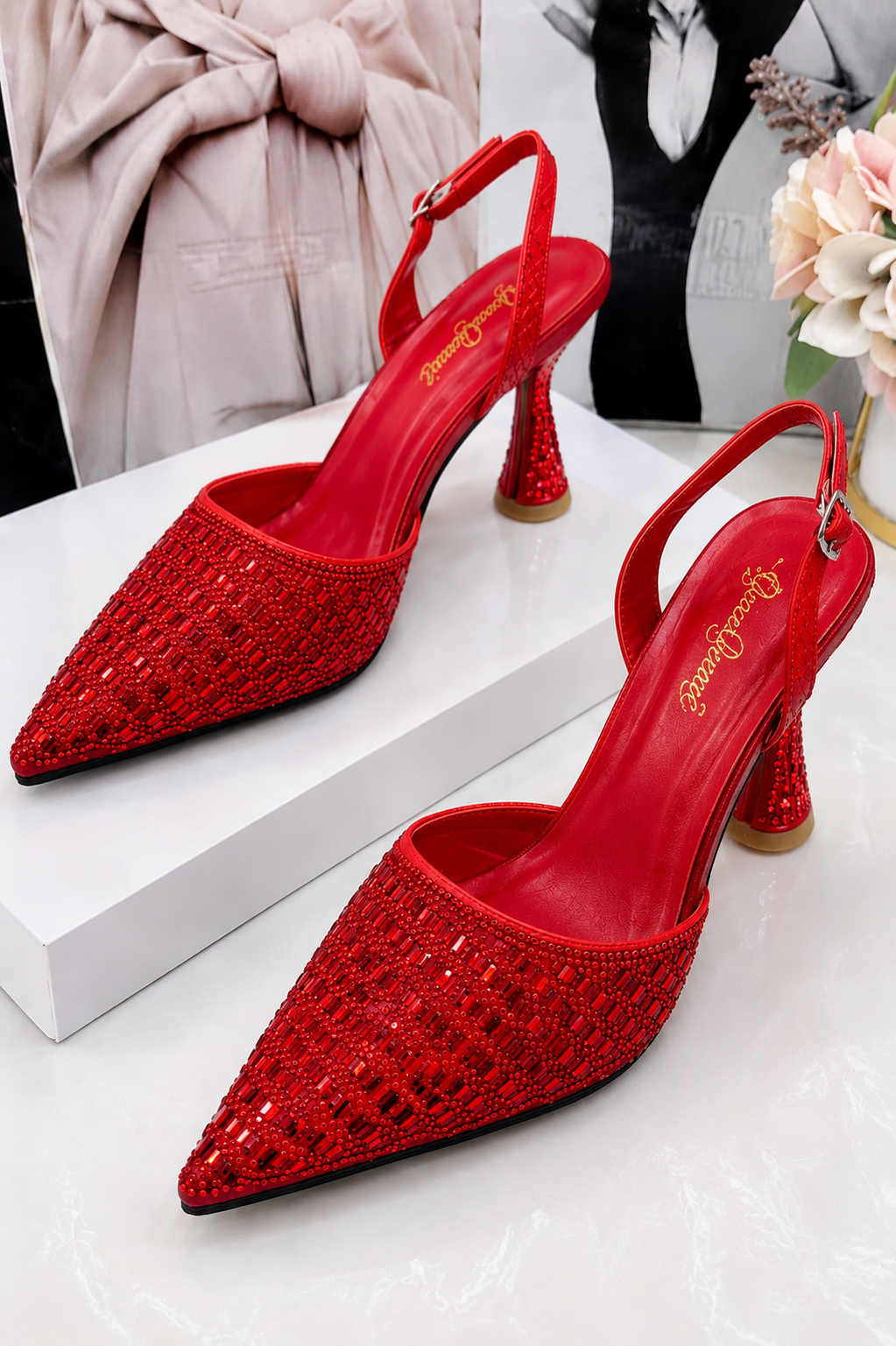 Italian Luxury Party Shoes 500 Red