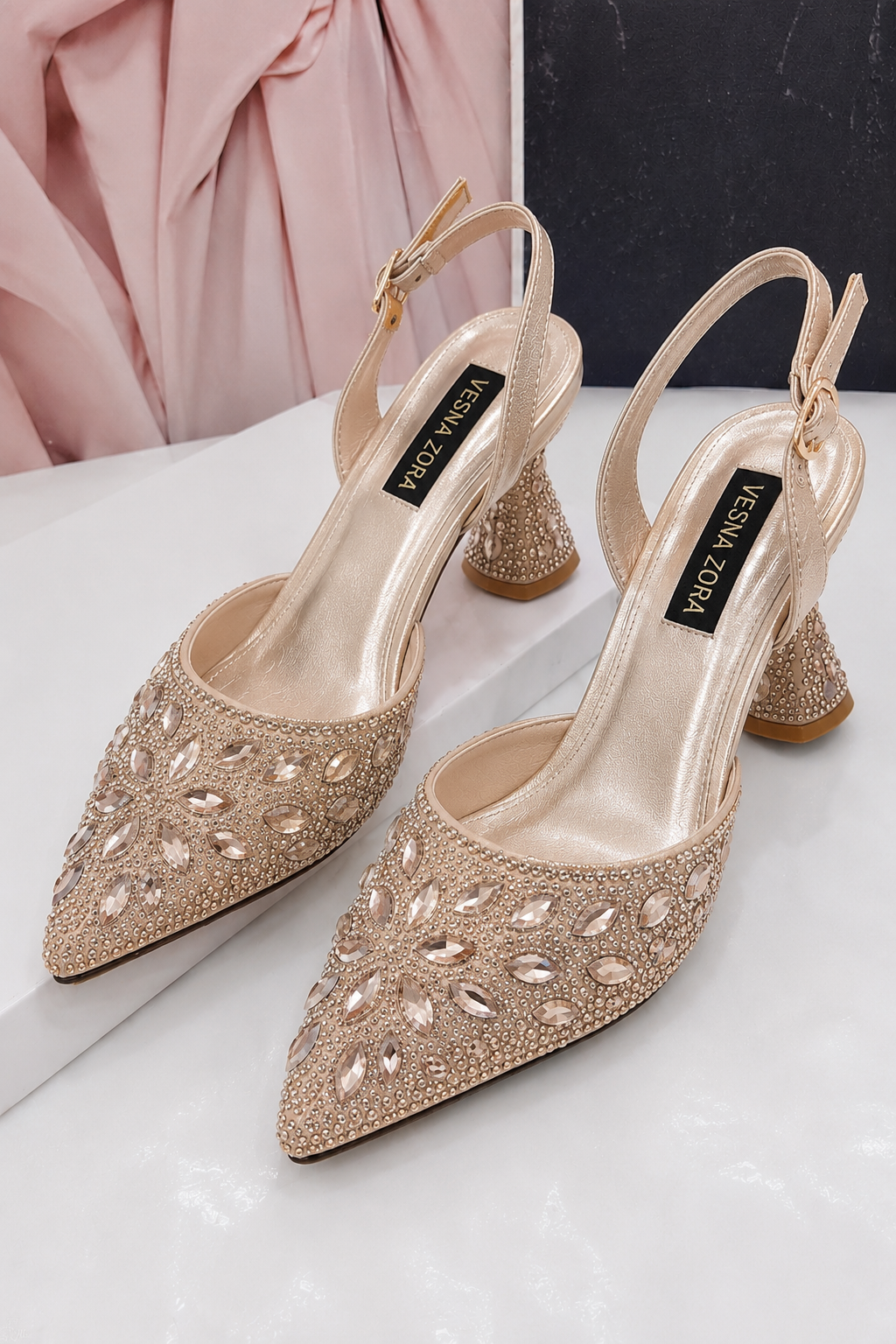 Italian Luxury Party Shoes T179 Champagne