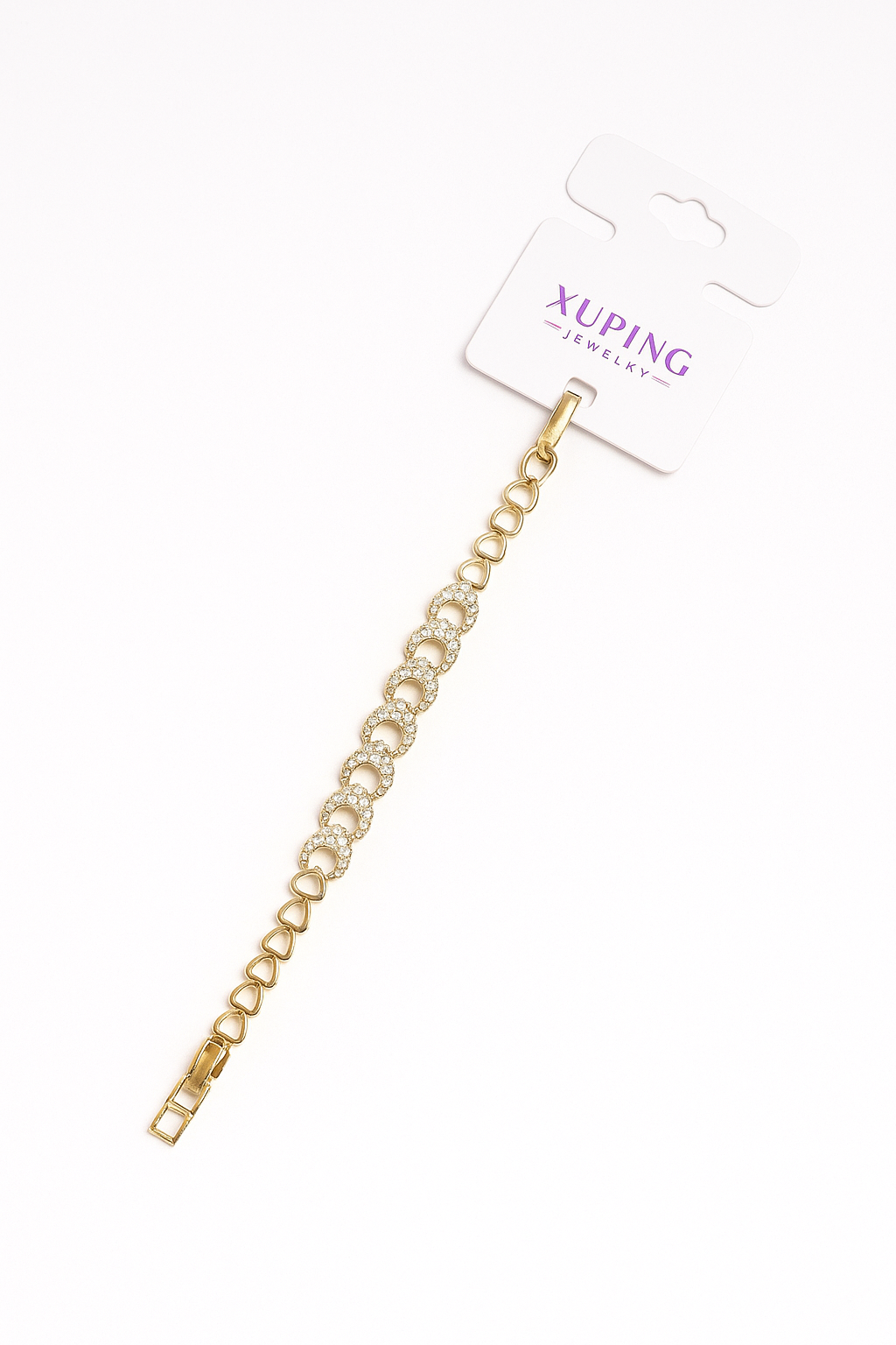 6211 - 6.83 Xuping Gold Bracelet – Sparkling Crystal 17cm