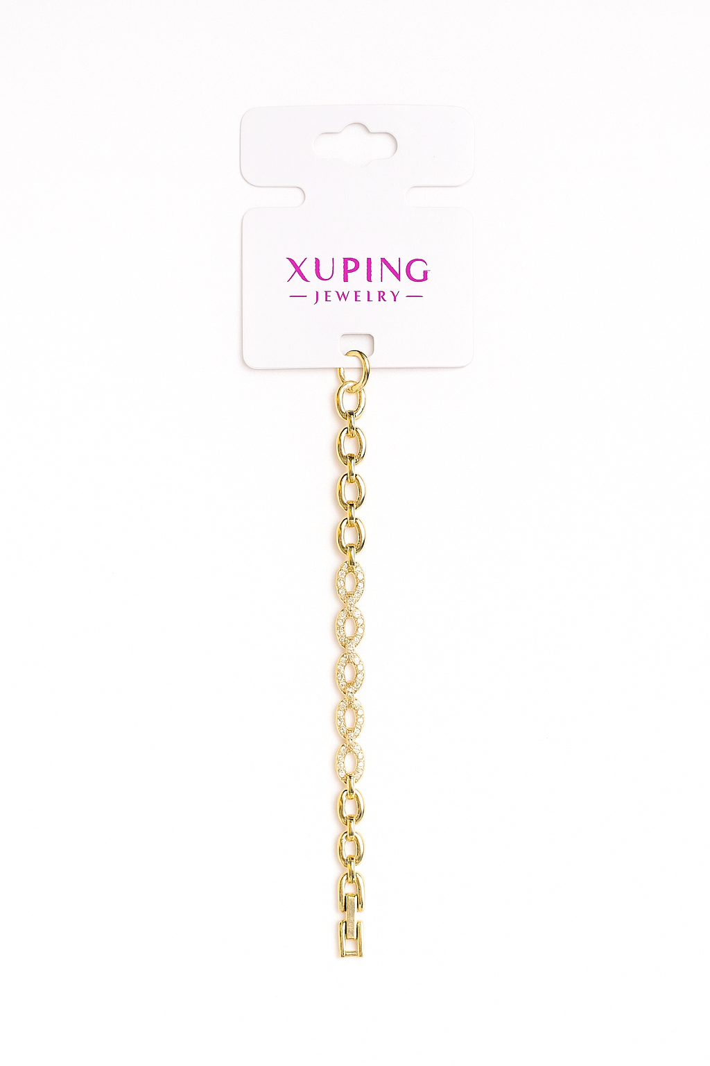 0411 - 5.65 Xuping Gold Bracelet – Sparkling Crystal 17cm