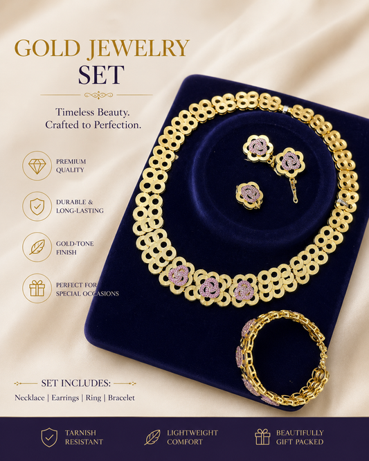 Royal Blossom Gold Jewelry Set