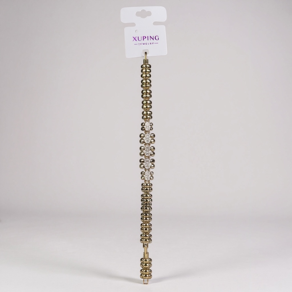6802B - 3.53 Xuping Gold Bracelet – Sparkling Crystal 17cm