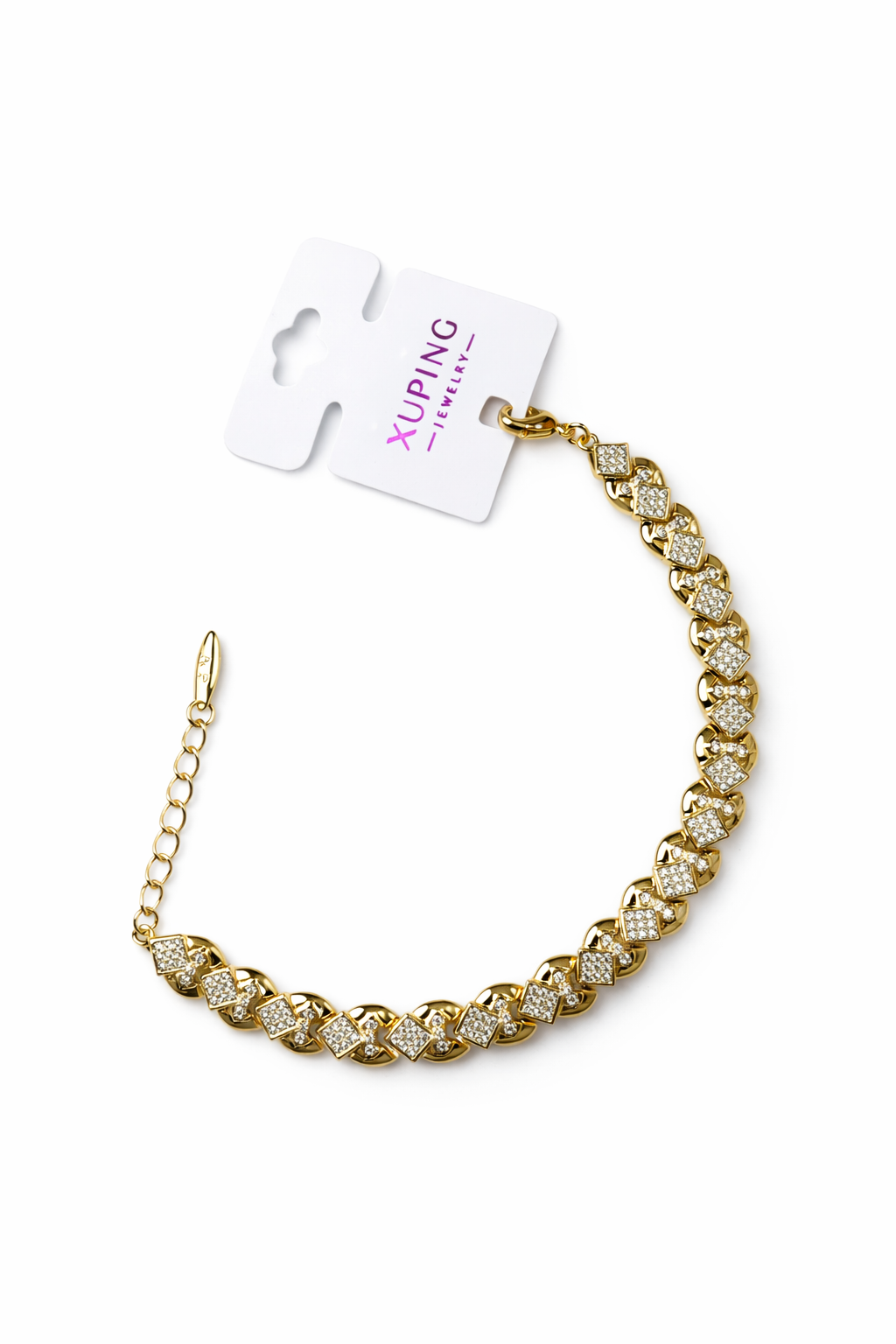 UBYX 5332-4.28 Xuping Gold Bangles – Sparkling Crystal