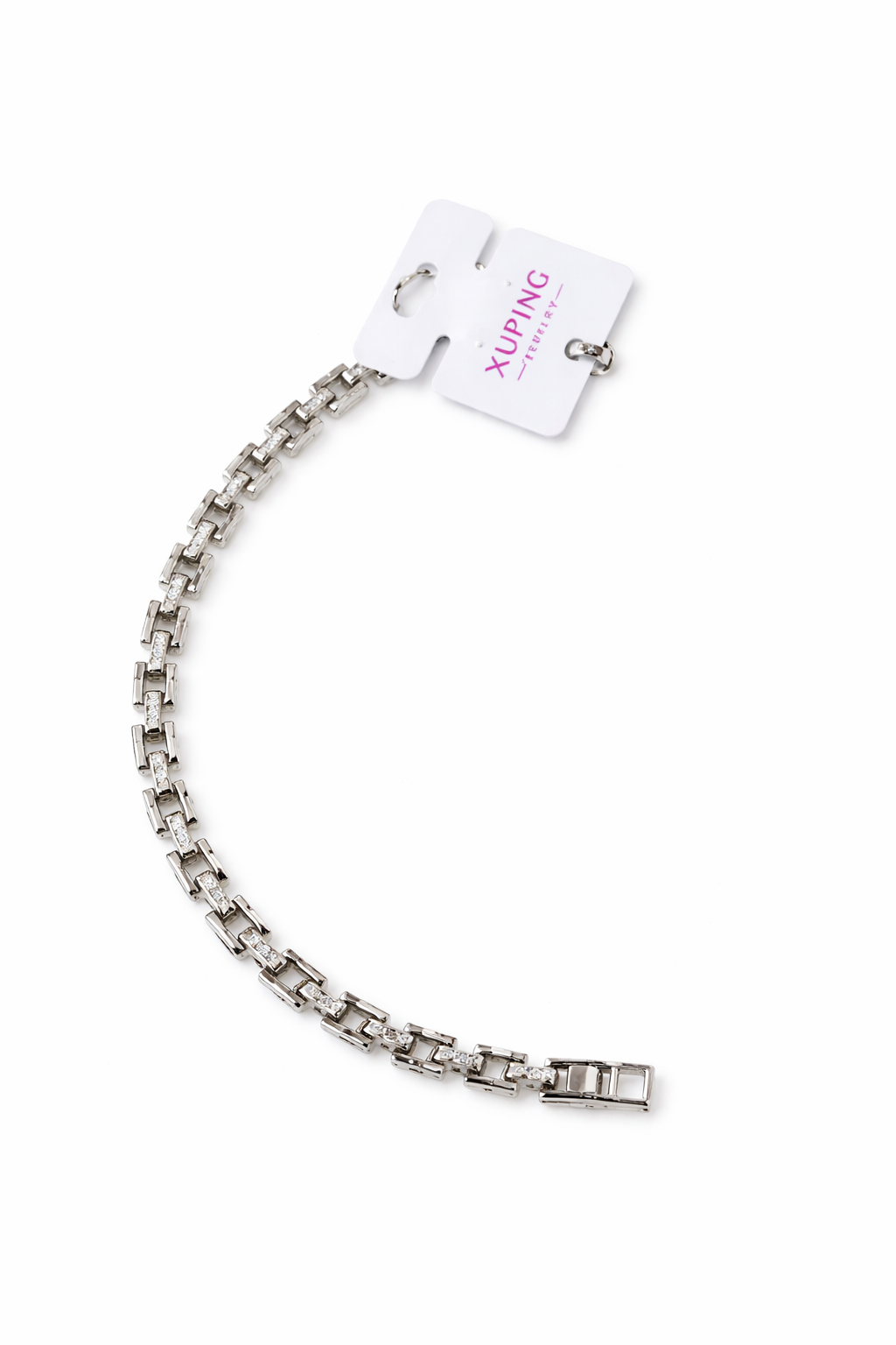 UBYX 1391-3.37 Xuping Silver Bangles – Sparkling Crystal