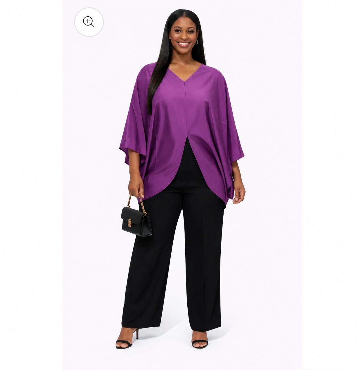 Elegant Everyday Blouse Top - Purple