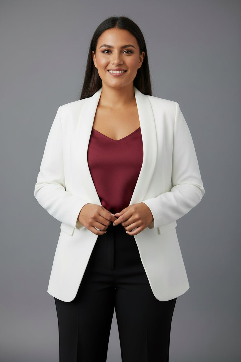 Blazer blanc élégant d'entreprise