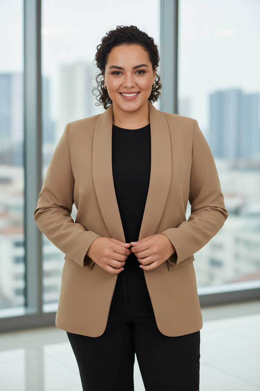 Blazer ajusté Mocha Luxe