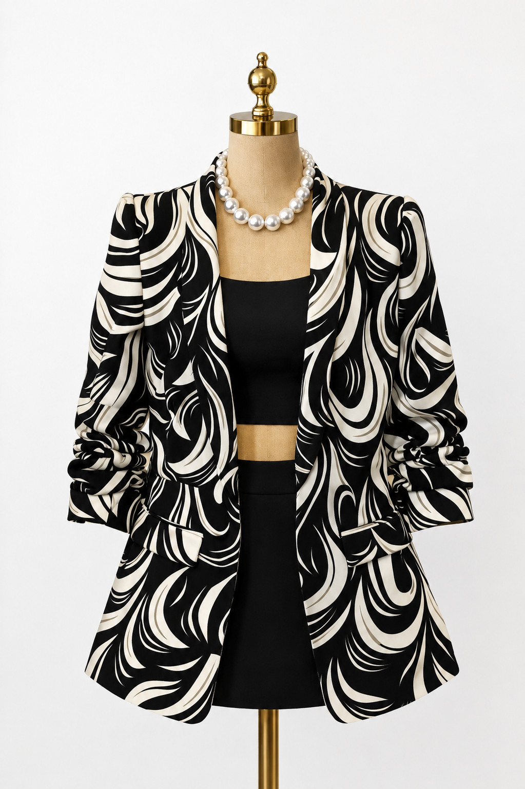 Blazer d'entreprise de luxe à motif tourbillonnant