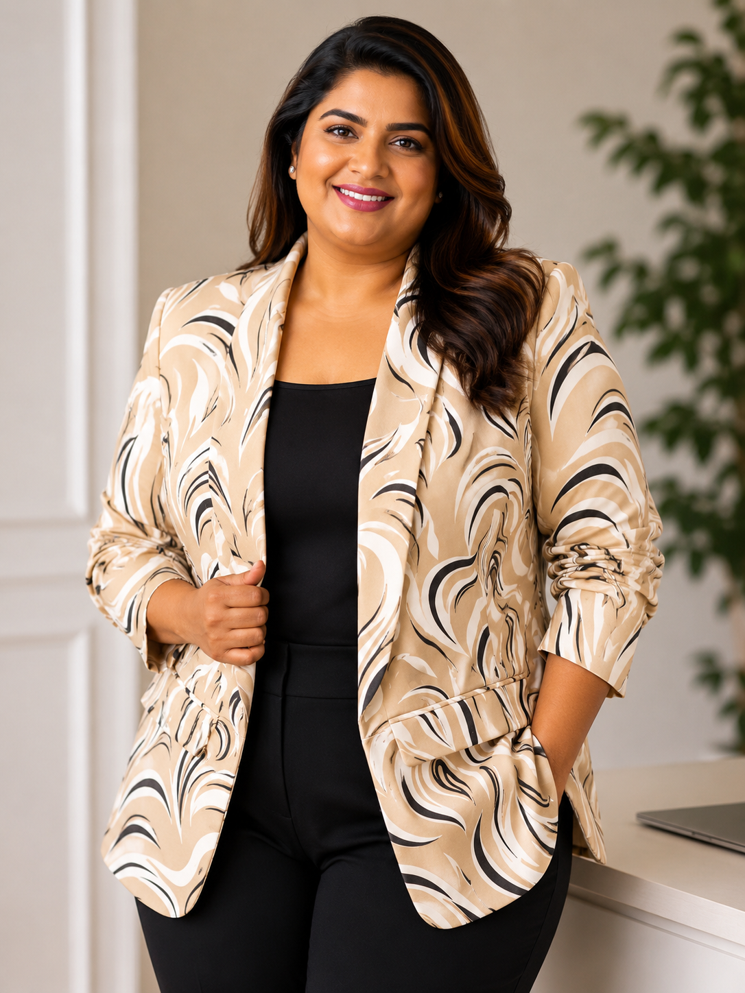 Ensemble Blazer Luxe Nuance Champagne
