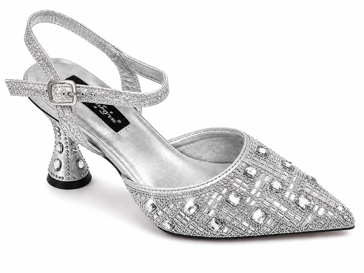 Italian Luxury Party Shoes 151 Silver