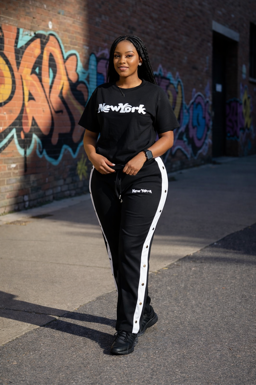 Black 2-Piece Casual Wear Set – Relaxed Fit