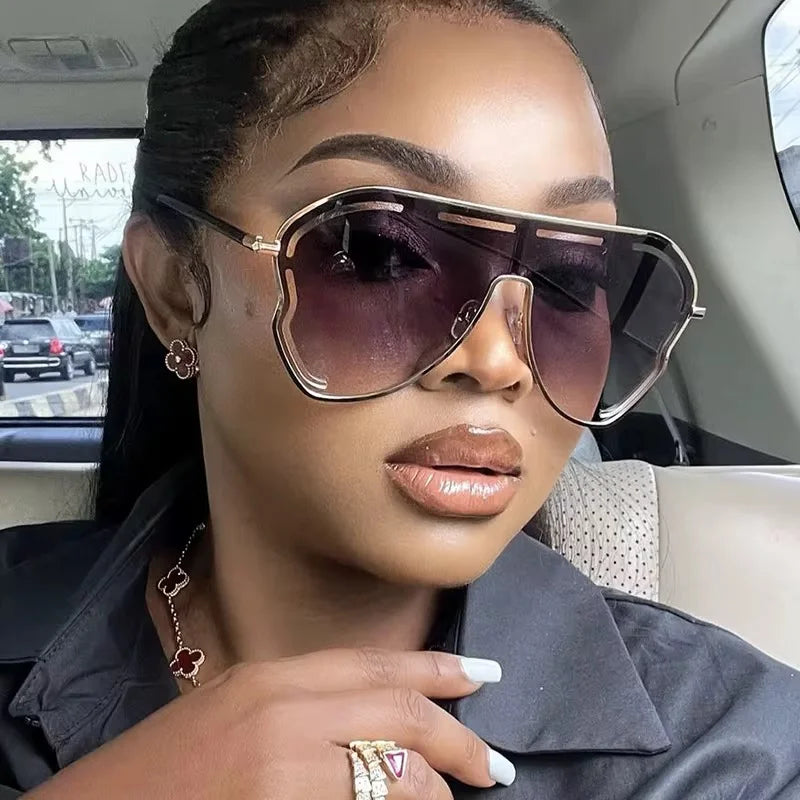 Bougie Oversized Frame Brown Sunglasses