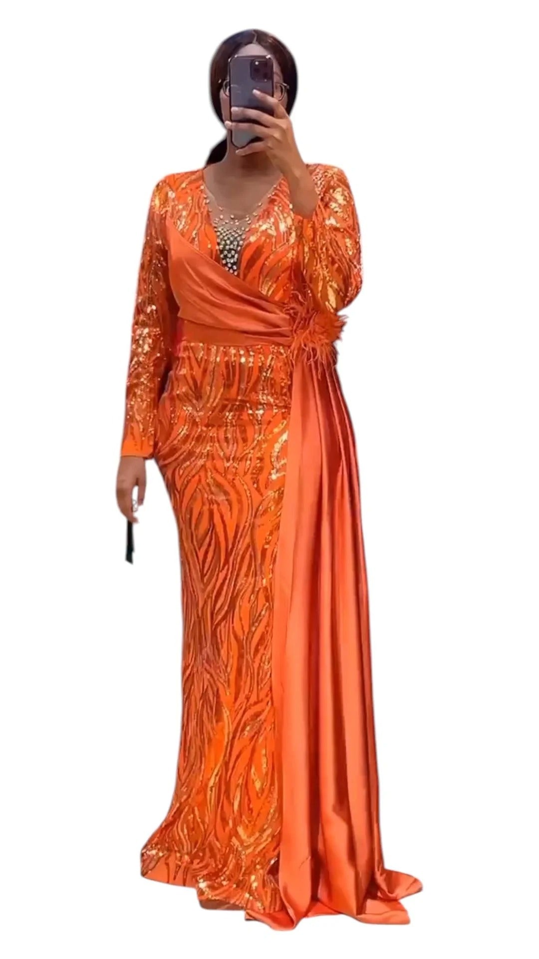 « Glow Line » – Robe longue de soirée scintillante