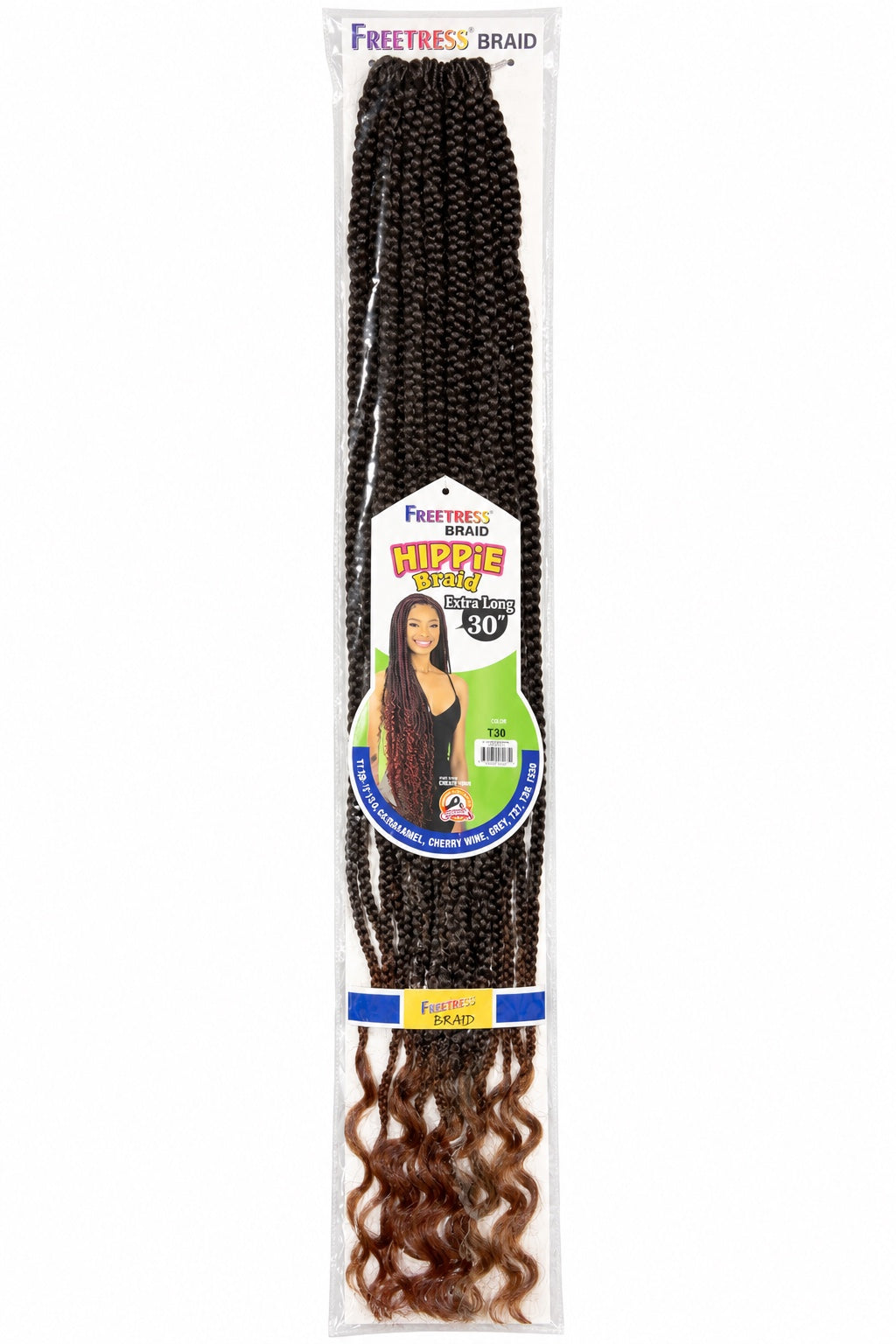 Freetress Hippie Braid Extra Long 30″ – T30 Ombre Brown