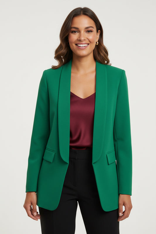 Emerald Elegance Tailored Blazer