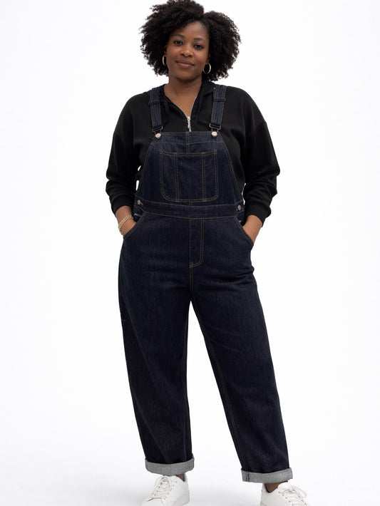 Classic Dark Denim Overall Jumpsuit