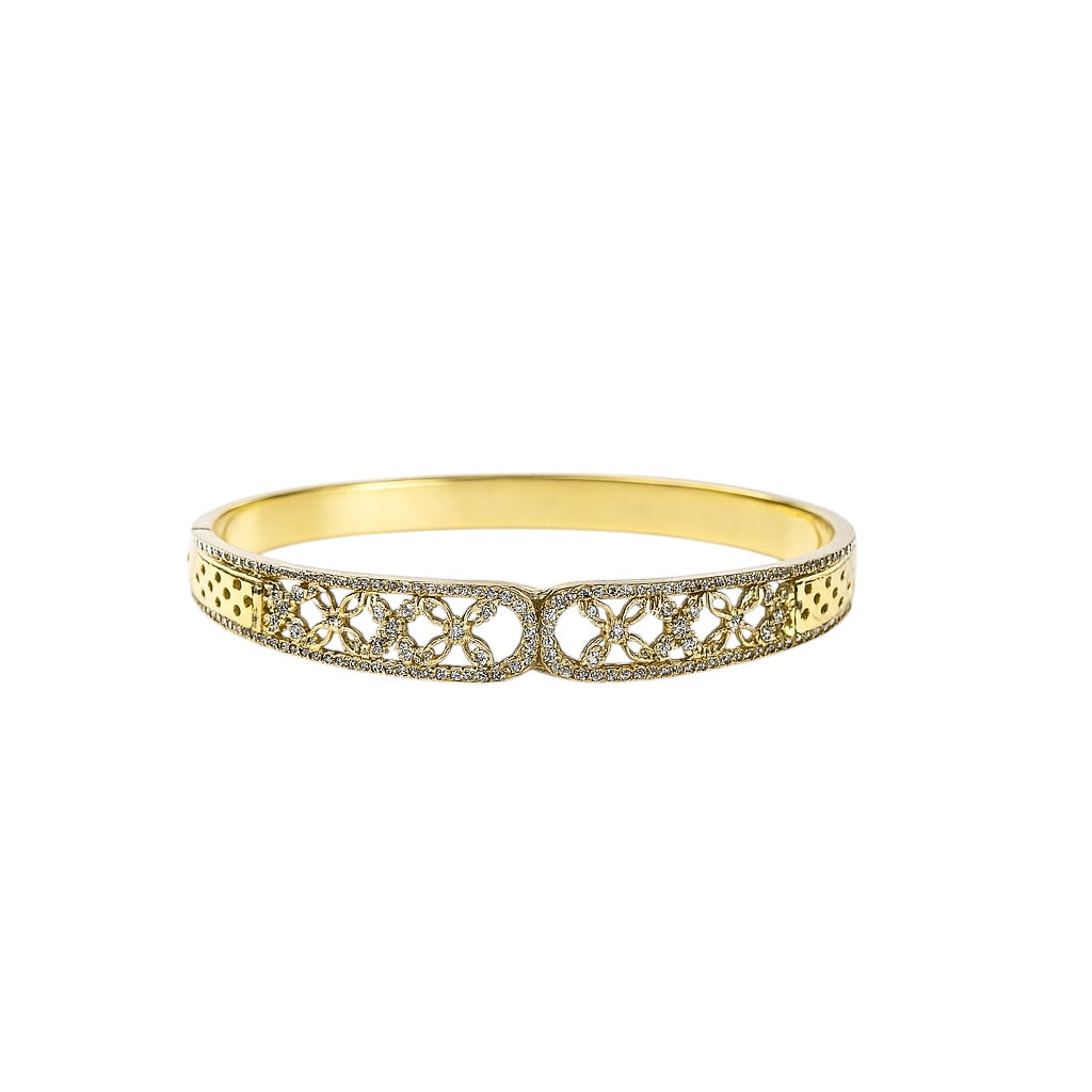 2777 - 5.4 Xuping Gold Bangles – Sparkling Crystal