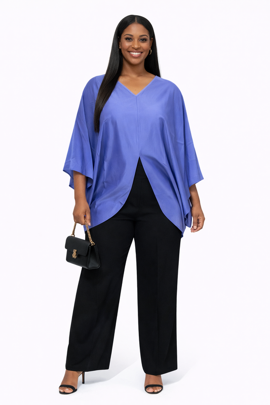 Elegant Everyday Blouse Top - Blue