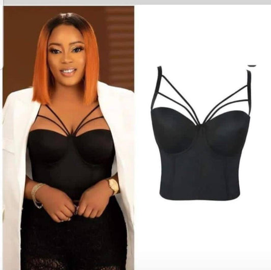 Strappy Bustier Corset Crop Top