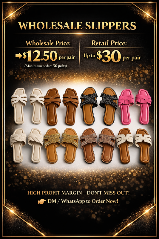 Slippers - Minimum of 30 pieces