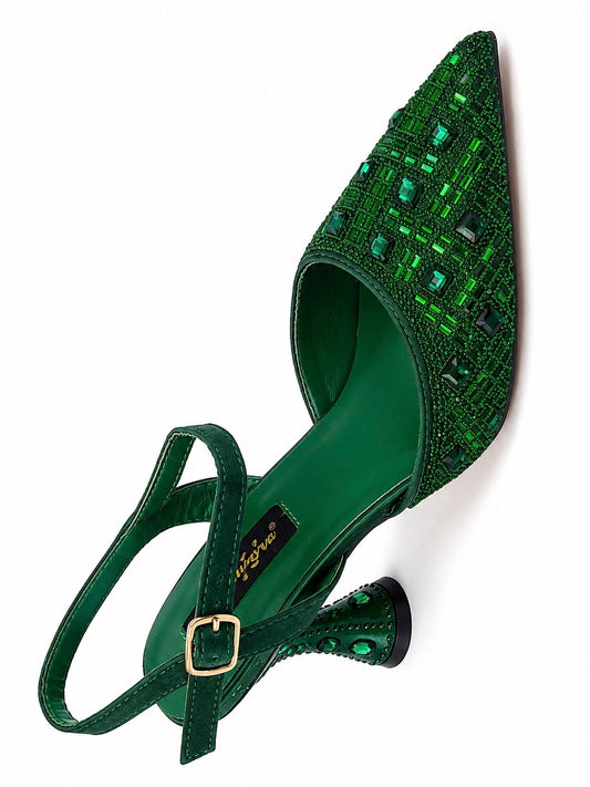 Italian Luxury Party Shoes 151 Green