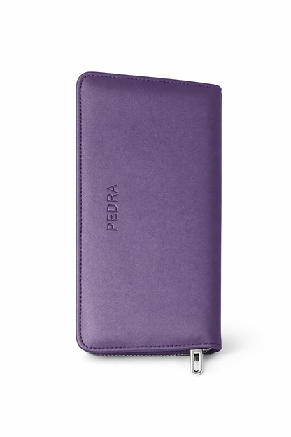 Elegant Zip Around Long Wallet – Premium Purple Leather Purse