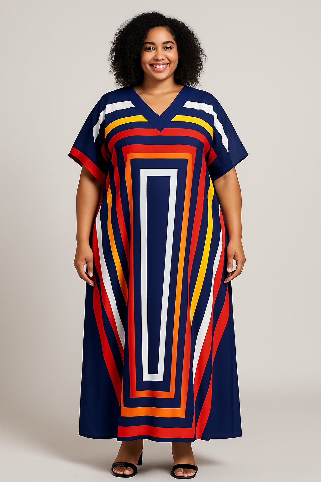 Ocean Waves Maxi Dress With Pockets