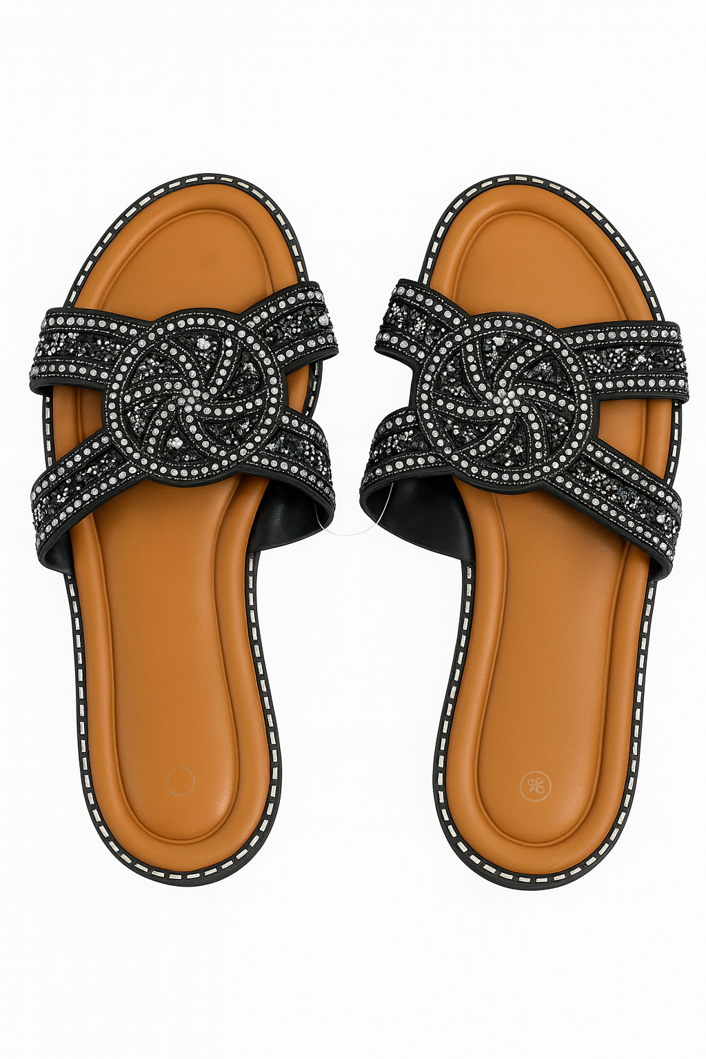 Black Premium Durable Flat Slippers for Daily Comfort
