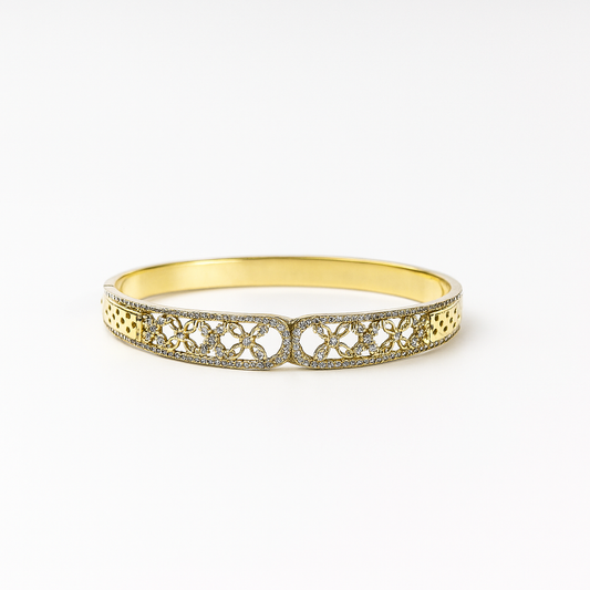 2777 - 5.4 Xuping Gold Bangles – Sparkling Crystal