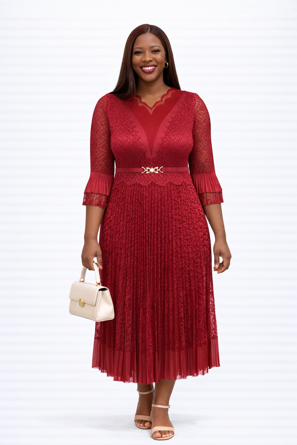 Miyake-Inspired Pleated Dress – One Size Fits All