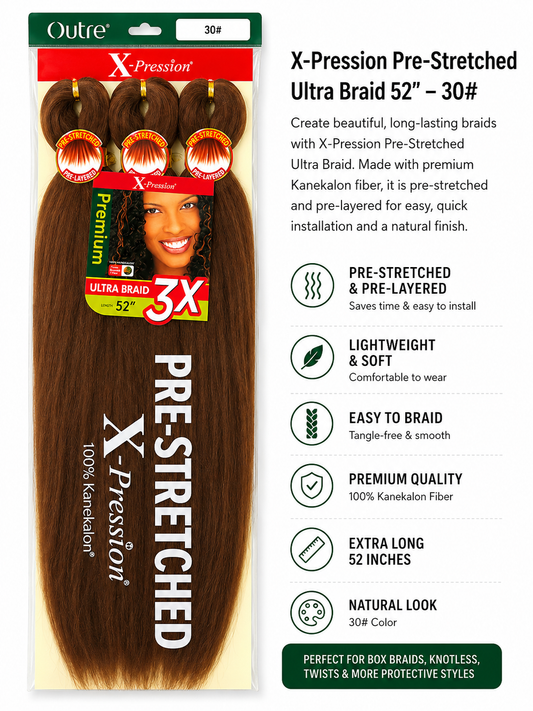 Expression Prestretched Extension for Braid Colour 30