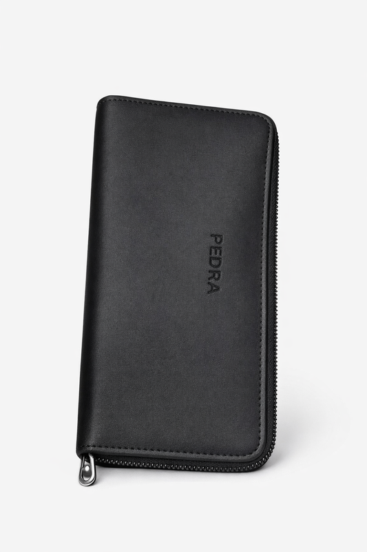Elegant Zip Around Long Wallet – Premium Black Leather Purse