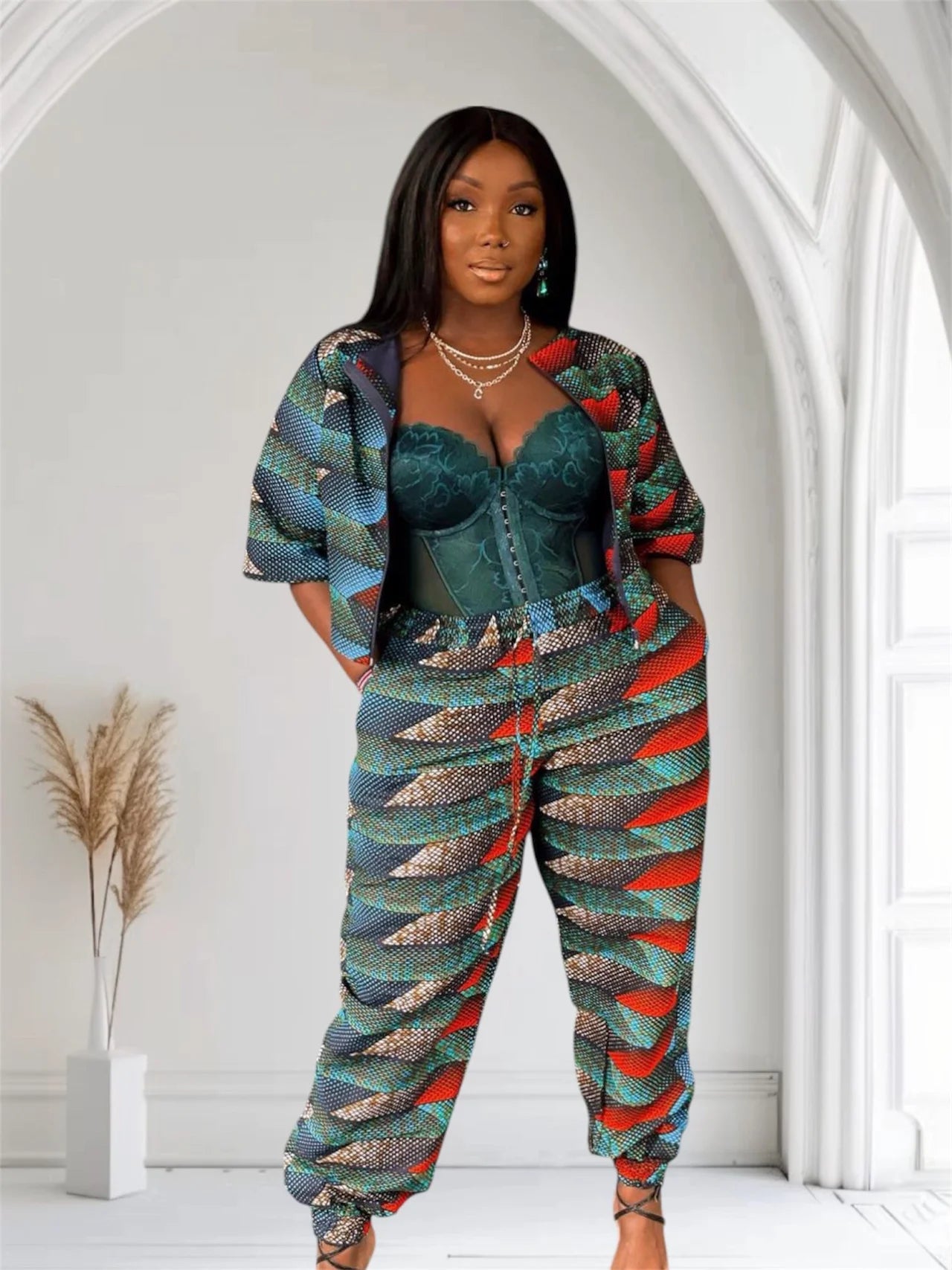 Effortless Style – Premium Satin Two-Piece with Firm Grip