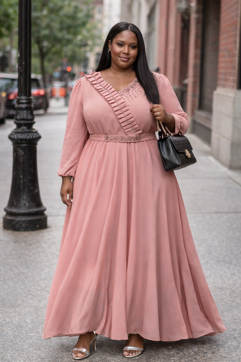 Glam Goddess Fuschia Pink Elegant Dress