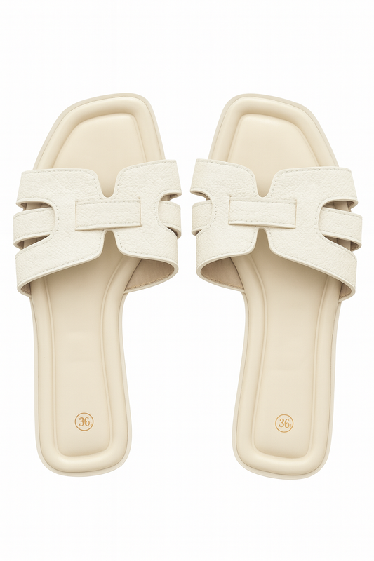 Nude - Lightweight Durable Flat Slippers for Home