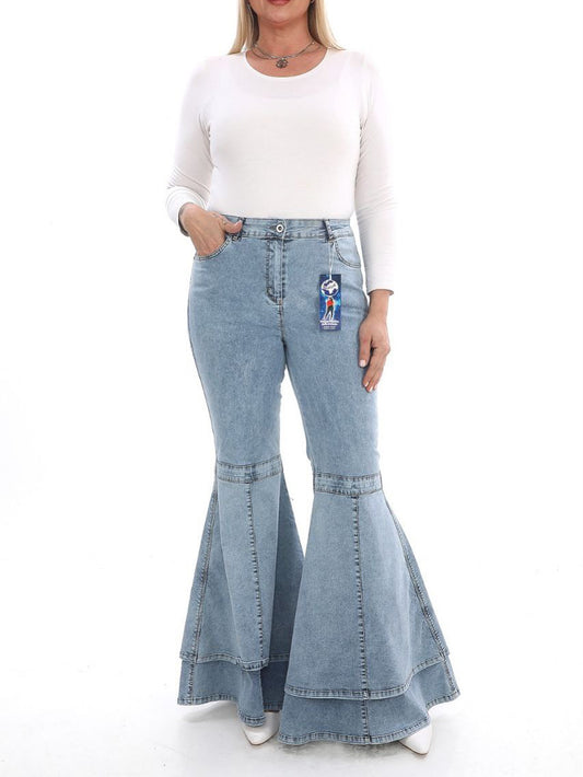 Wide-Leg Flared Jeans – Statement Bottom