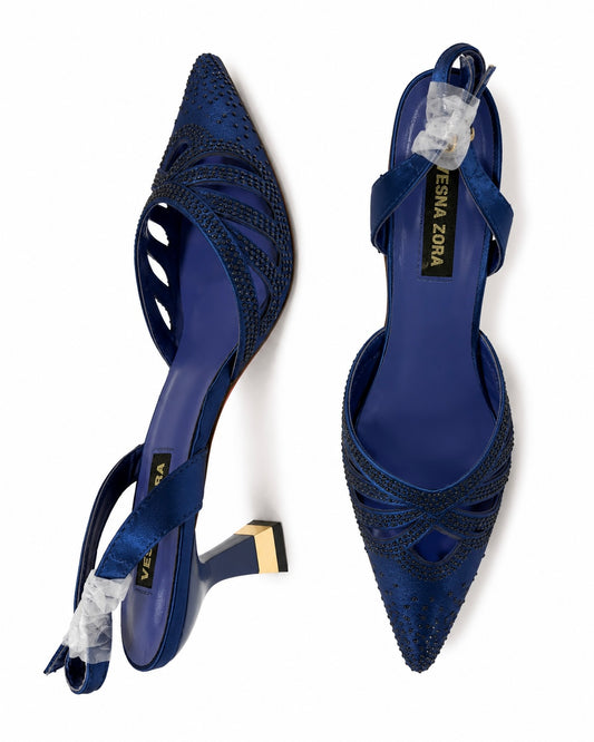 Royal Sapphire Crystal Heels