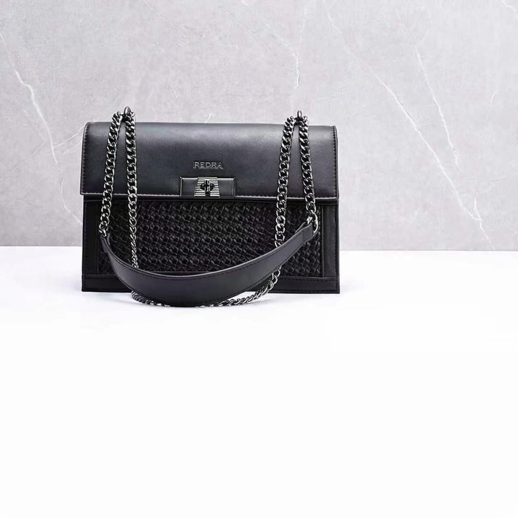 36448 - Genuine Leather Box Shape Bag