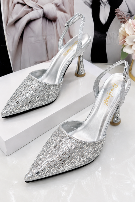 Italian Luxury Party Shoes 500 Silver