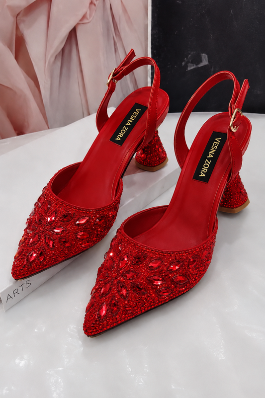 Italian Luxury Party Shoes T179 Red
