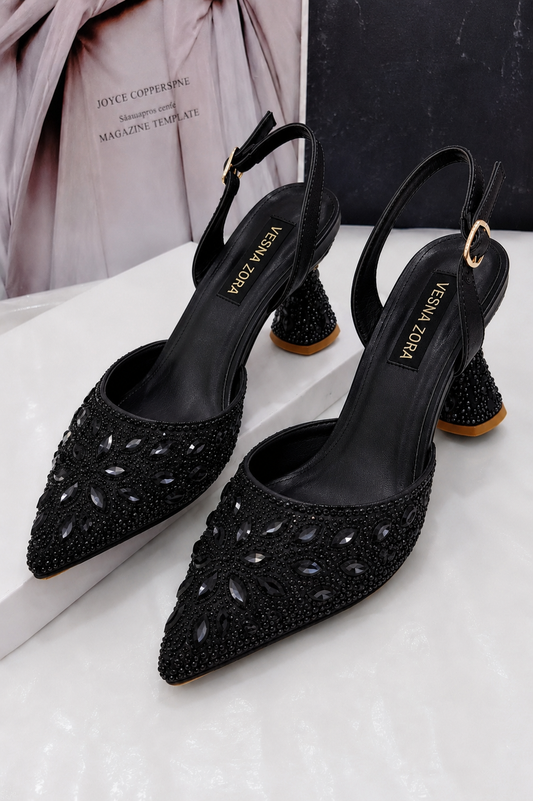 Italian Luxury Party Shoes T179 Black